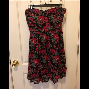 Pacsun Lucca Coture floral strapless mini dress